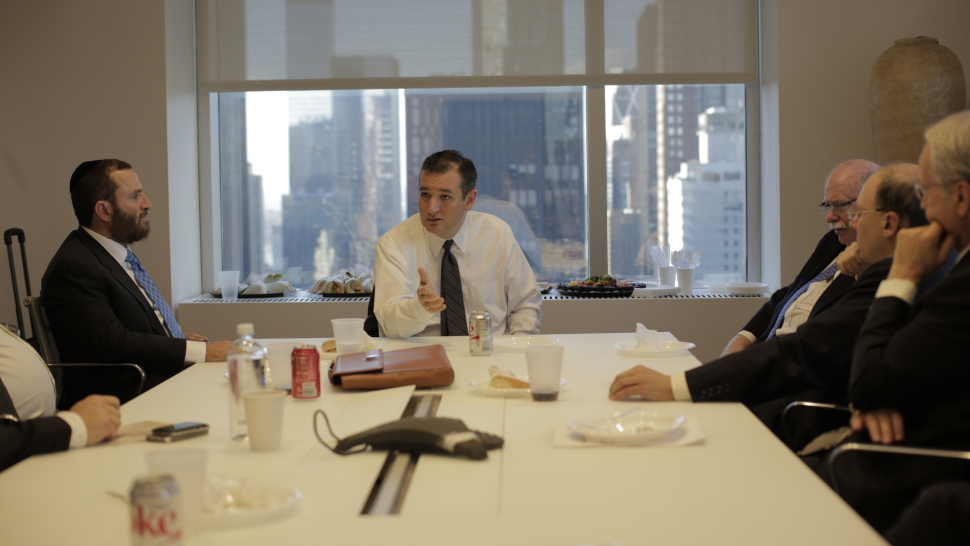 ZOA In NY Observer Article On Senator Cruz’s Visit With Jewish Donors