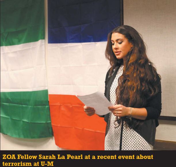 ZOA Student Event at U of Michigan in Detroit Jewish News