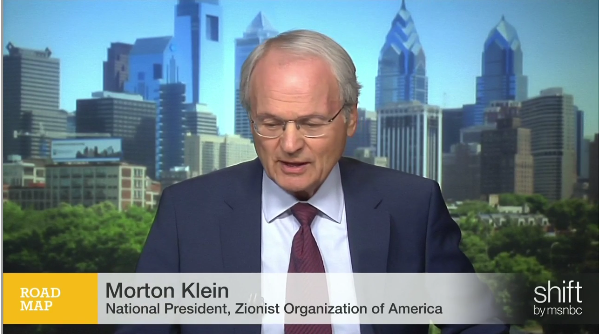 ZOA President Morton Klein interviewed on MSNBC: Israel-Palestine debate rages on US campuses