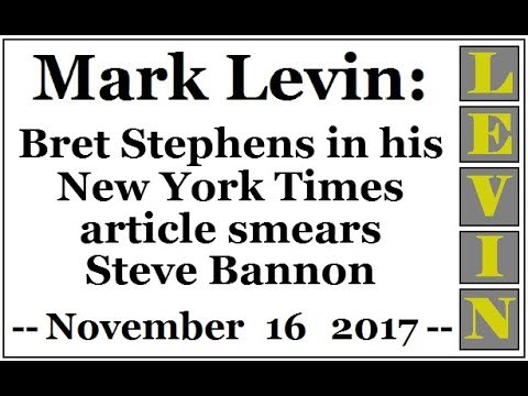 Mark Levin, Major Talk Show Host, Condemns NY Times’ Bret Stephens’ Lies about ZOA Gala