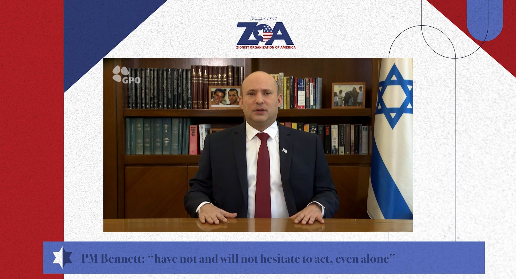 Bennett to ZOA Gala—Iranian Aggression Will Be Met With Full Weight of Israel’s Force