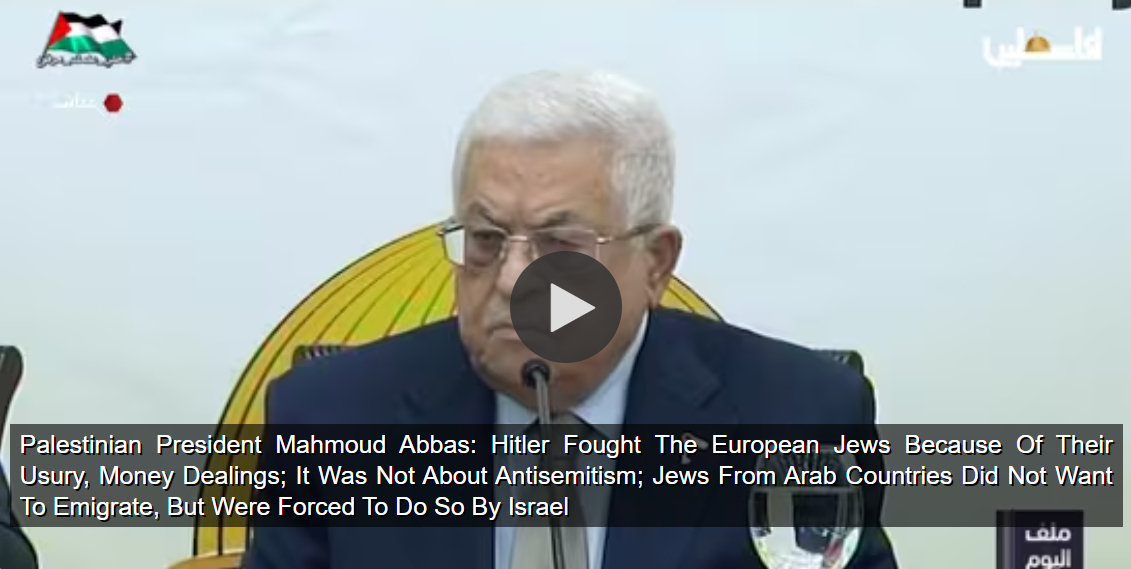 ZOA Appalled: White House & State Dept. Silent on Abbas’ Hitler Lie While Wrongly Condemning Israeli Minister’s Remarks