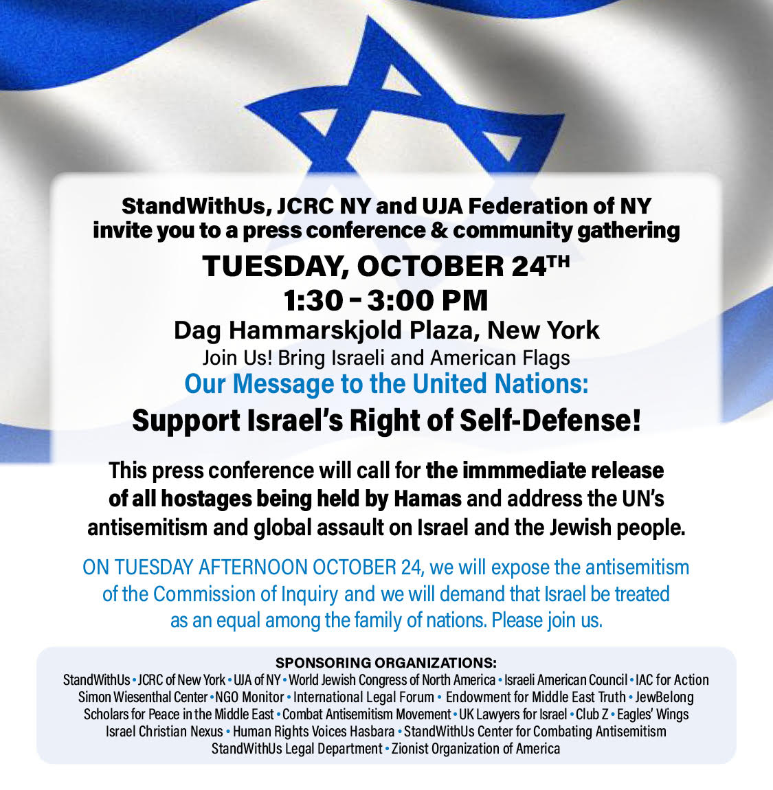 Press Conference and Community Gathering Today at 1:30 in NYC