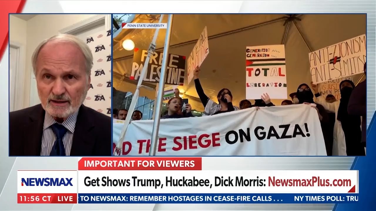 ZOA National President Morton A. Klein on Newsmax TV Discussing Rising Antisemitism in the U.S. and Around the World