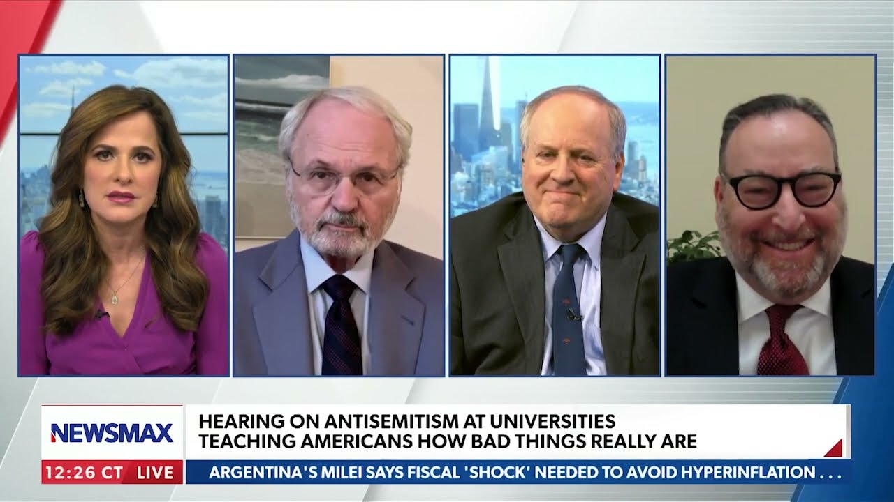 Discussion of the Firing of University Presidents for Antisemitism with ZOA National President Morton A. Klein on Newsmax TV
