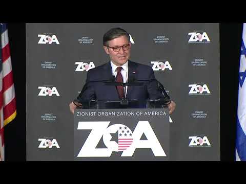 Speaker of the House Mike Johnson’s Powerful Pro-Israel Keynote Speech at ZOA Gala Last Week