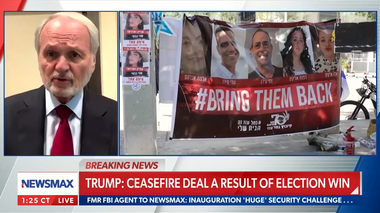 Another Newsmax TV Interview with ZOA’s Mort Klein Discussing Hostage Deal