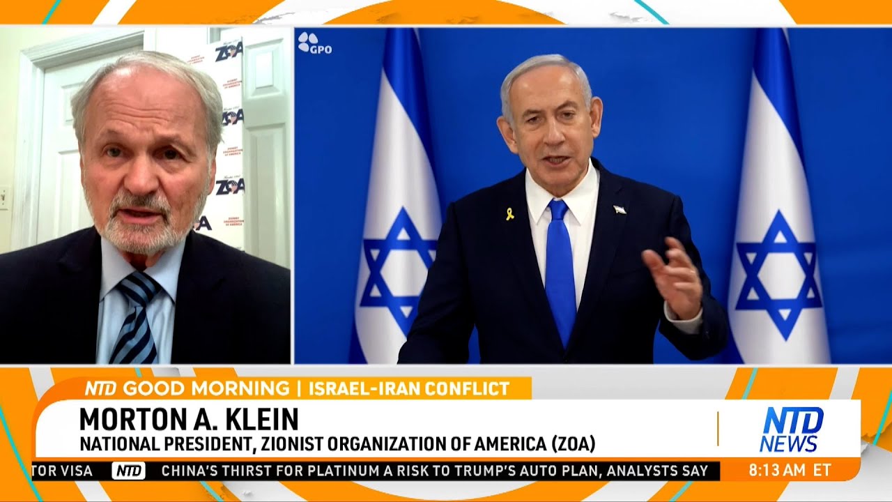 Watch Now: ZOA’s Morton Klein On NTD (Epoch Times) TV Discussing Islamic Republic of Iran War Against Israel and America